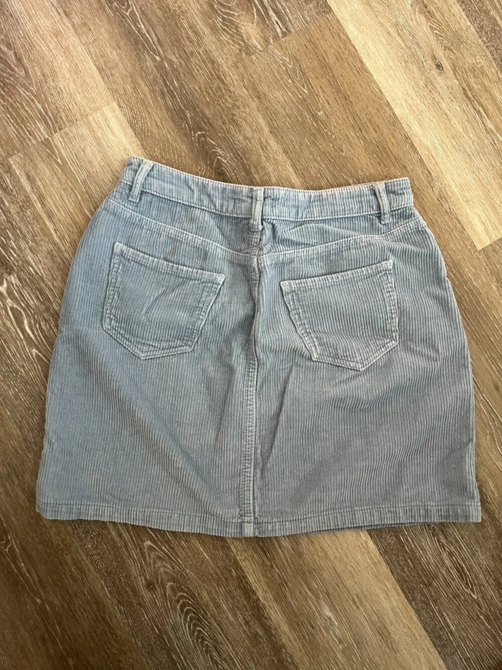 Light Blue Corduroy Skirt - Picture 2 of 4